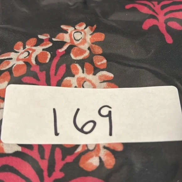 J. CREW NWT Tie-shoulder tank top in black block-print cotton voile size L - Picture 7 of 7